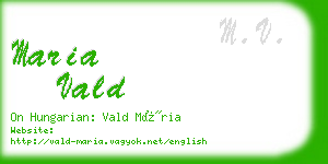 maria vald business card